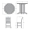Highwood Usa Lehigh 3pc Round Counter Height Outdoor Patio Furniture Dining Set AD-CNL36-EUC - alternate 2